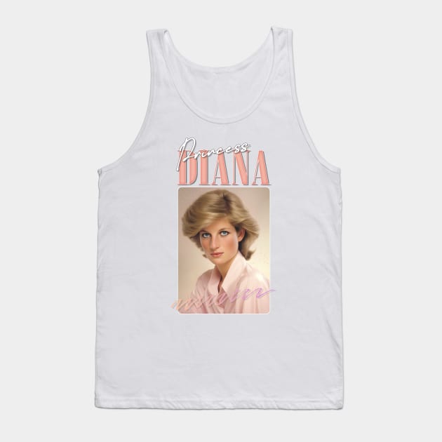 Princess Diana - - 80s Retro Aesthetic Tank Top by DankFutura